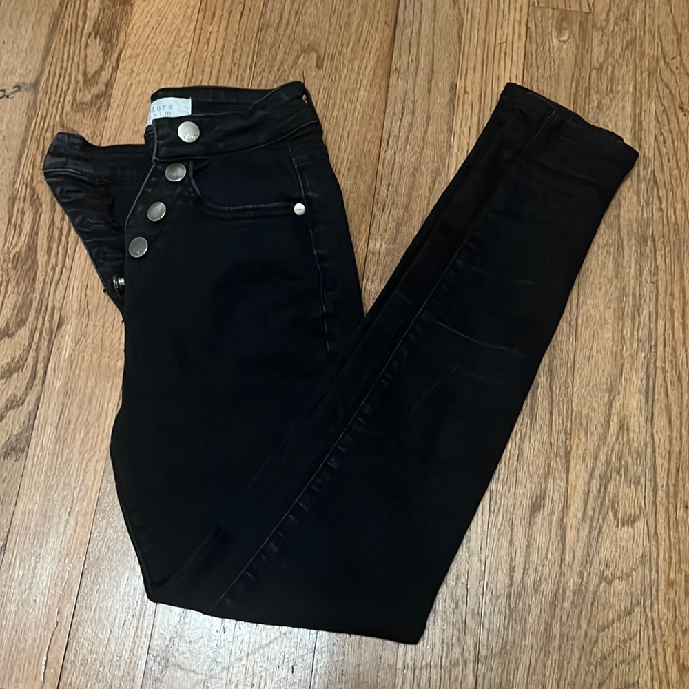 black denim jeans